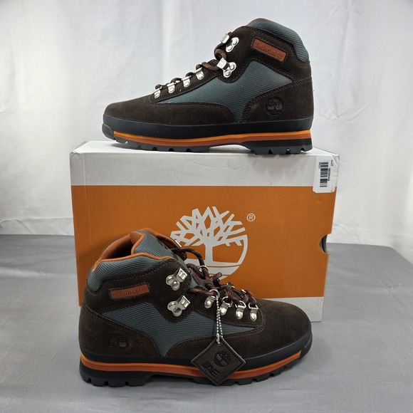 Timberland X AE Euro Hiker Mid Lace-Up Boot Size 11 NIB Dark Brown Suede‎ - Picture 1 of 9